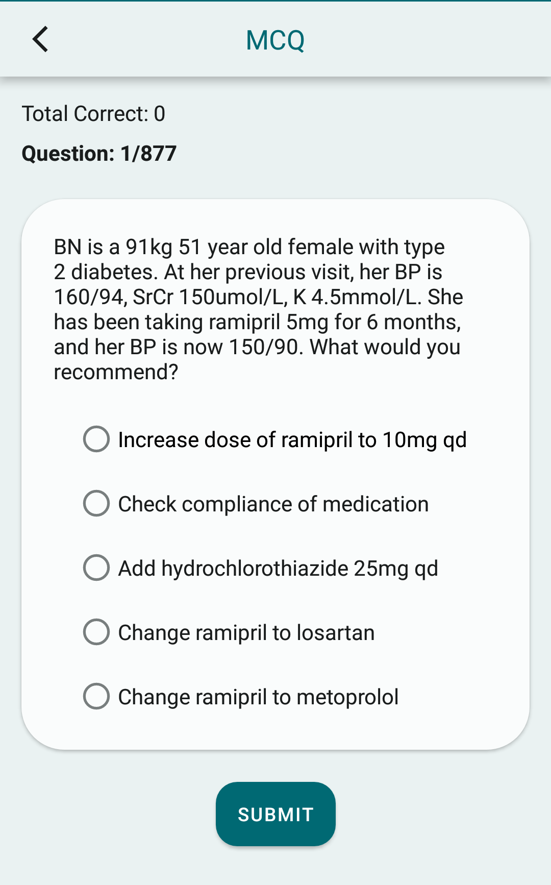 MCQ Sample 1